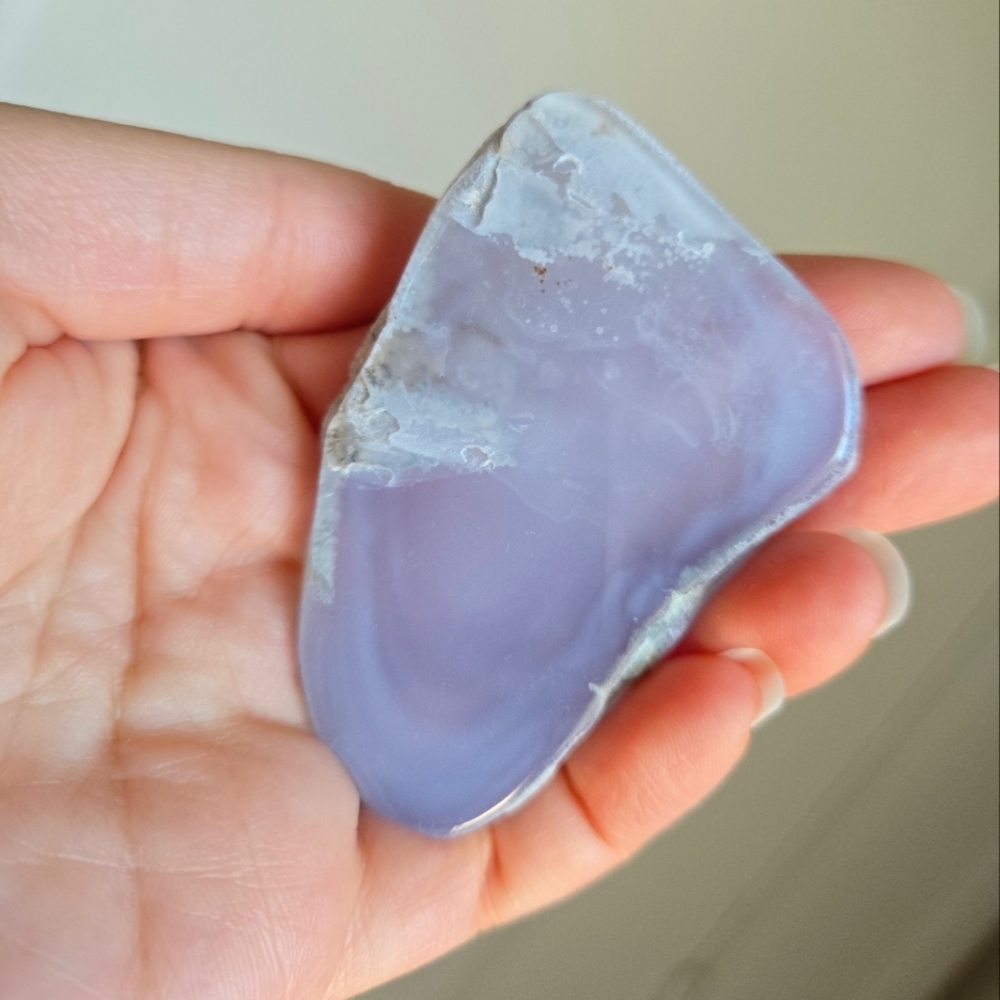 Blue Chalcedony Flat Stone